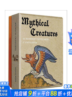 【预售】【明信片】神话生物明信片套装 Mythical Creatures - Notecard Set 原版卡牌 艺术文创周边