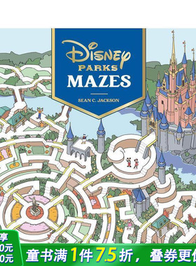 【预售】迪士尼乐园迷宫书 Disney Parks Mazes 英文儿童趣味互动绘本 英语早教进口童书