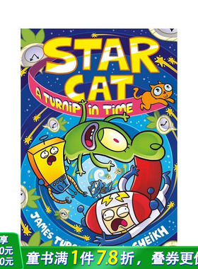 【现货】星际猫：萝卜时光机！ Star Cat: A Turnip in Time! 搞笑科幻 英文儿童宇宙主题灾难漫画故事 英语拓展阅读进口书