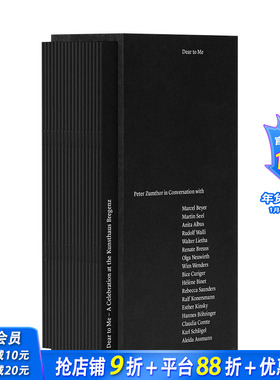 【预售】彼得·卒姆托对话录 Dear to Me: Peter Zumthor in Conversation 英文原版建筑设计师访谈进口画册图书