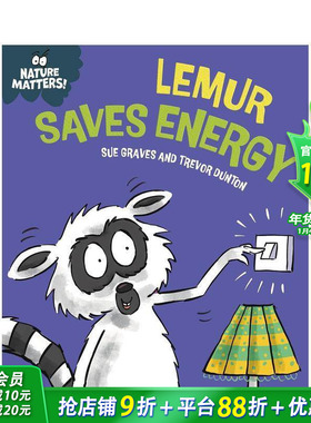 【现货】自然小课堂：狐猴节约能源(精装) Nature Matters: Lemur Saves Energy 英文儿童插画科普绘本 进口童书