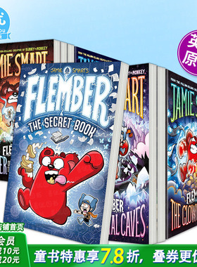 【多册选拍】弗莱姆伯岛1-5册：秘密之书/水晶洞/发光骷髅等 Flember 插画家Jamie Smart 英文儿童奇幻冒险故事书 英语拓展阅读