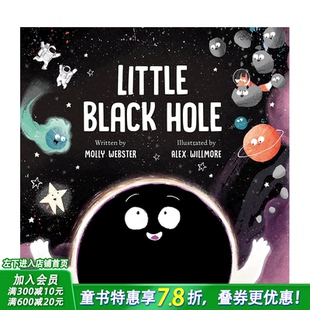 【现货】英文原版 小黑洞Little Black Hole 儿童英语艺术插画绘本精装 3岁+ 进口图书 善优童书