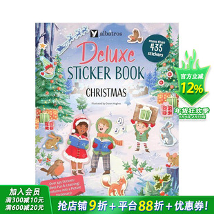 【预售】【场景贴纸书】圣诞嘉年华 【Deluxe Sticker Books】Christmas 英文儿童趣味互动绘本 英语早教进口童书