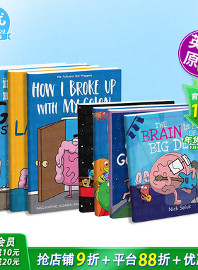 【现货多册选拍】Nick Seluk漫画+绘本：如何与结肠分手/心与脑/大脑海洋太阳很重要How I Broke Up with My Colon英文儿童科普书
