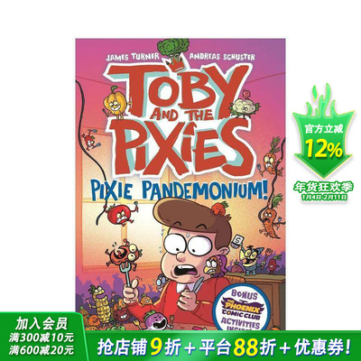 【现货】托比和小精灵：小精灵闹翻天 Toby and the Pixies: Pixie Pandemonium 英文幽默爆笑儿童漫画故事 英语拓展阅读进口书
