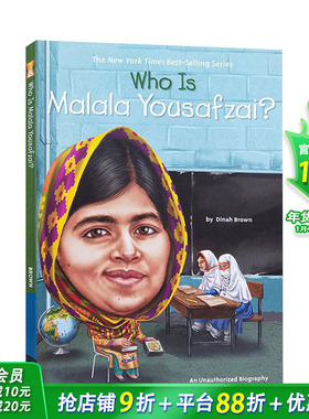 【预售】英文原版 Who Is Malala Yousafzai 谁是马拉拉 女权主义者 名人传记系列 民权斗士人物传记 英文版 进口英语原版书籍