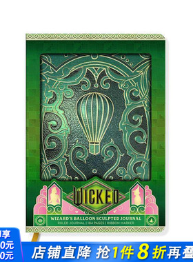 【现货】魔法坏女巫 雕刻工艺笔记本 Wizard's Balloon Wicked: Wizard's Balloon Sculpted Journal 笔记本Notebook 正版进口书
