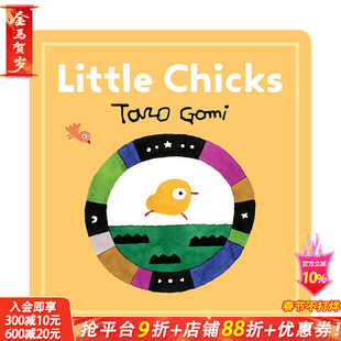 【预售】英文原版 五味太郎:小鸡大冒险 Little Chicks 趣味动物故事 0-3岁 纸板书绘本 进口儿童英语早教书 善优童书
