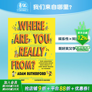 【现货】我们来自哪里?书作家Adam Rutherford Where Are You Really From? 物种起源 趣味科普英文儿童插画绘本进口书