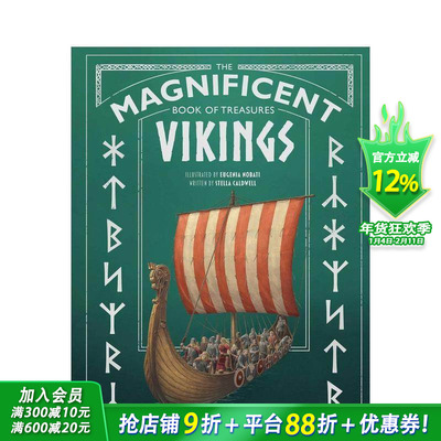 【预售】宝藏大书：维京时代【The Magnificent Book of】Treasures:Vikings 英文科普故事拓展阅读进口书 进口童书
