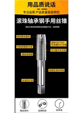 手用细牙丝锥M234567891020M36X1*1.25x1.5丝攻套装手动攻丝工具