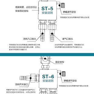 日本井原油漆喷枪ST-6吸塑机波峰焊自动喷嘴ST-5助焊剂雾化喷头