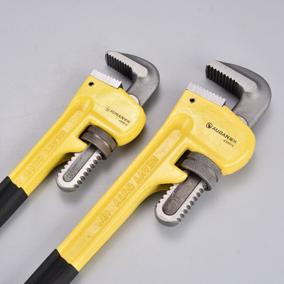 水管钳 包胶防滑600mm美式重型管子钳 水管钳450mm 14寸管子钳