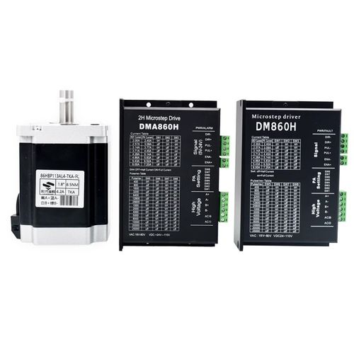 86步进马达套装4/6/8/12N.M新款驱动器HB860C防尘油封大力矩现货