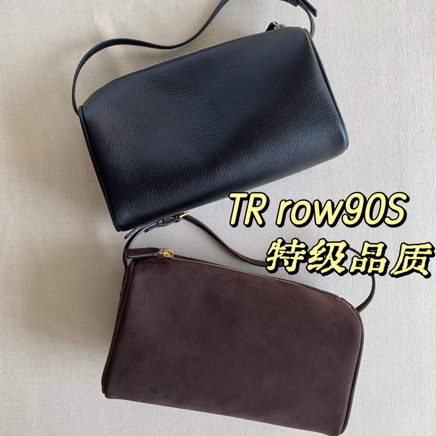 TR原厂胎牛皮Bonaudo90S笔袋包高级感手提拎包腋下麂皮row小方包,箱包皮具/热销女包/男包,腋下包,淘宝优惠券,粉丝福利购,淘宝优惠卷