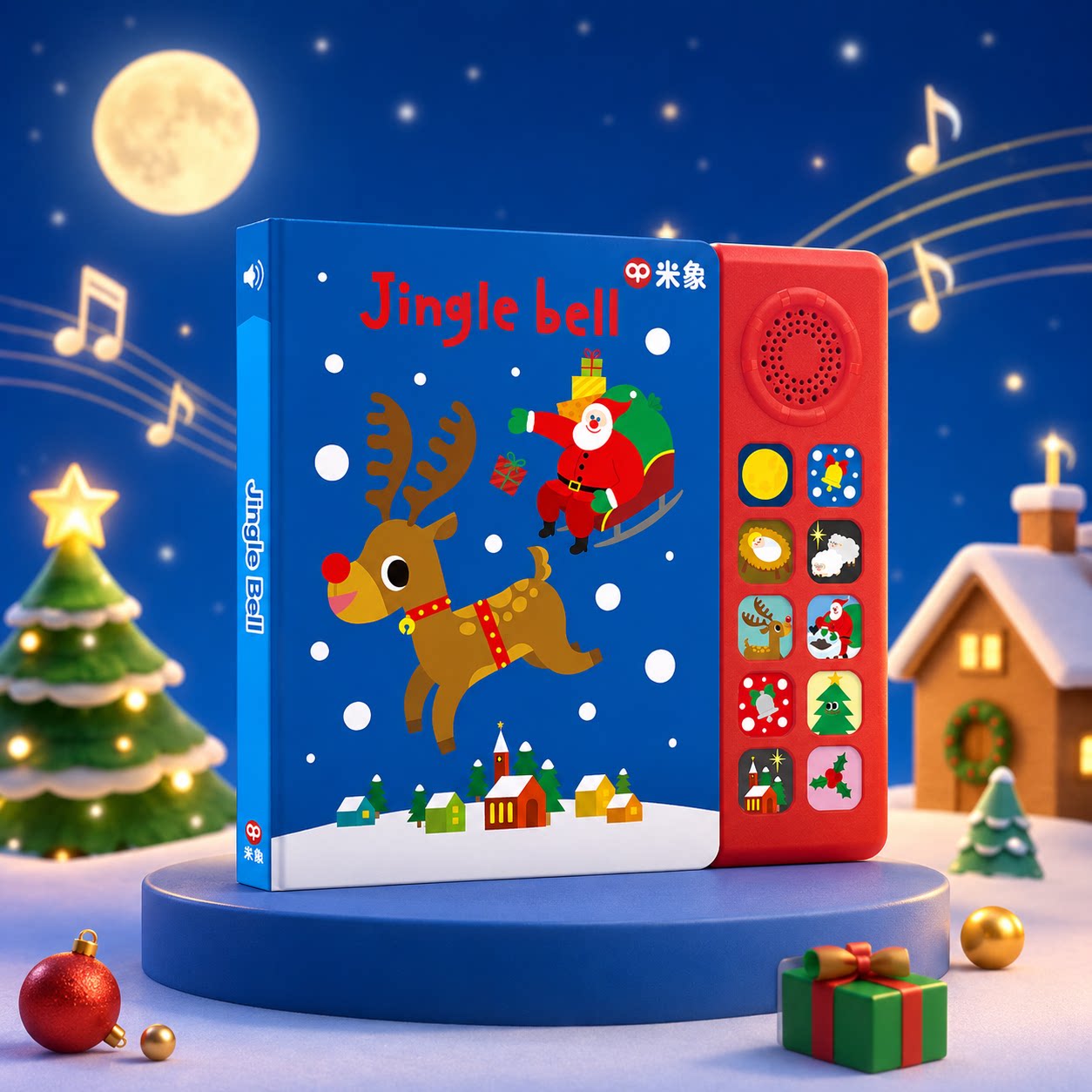 SSS英语启蒙儿歌发声书 英文童谣音乐书 圣诞歌曲 jinglebell 儿童点读有声书  幼儿磨耳朵世界经典ABCsong字母 宝宝巴士早教书