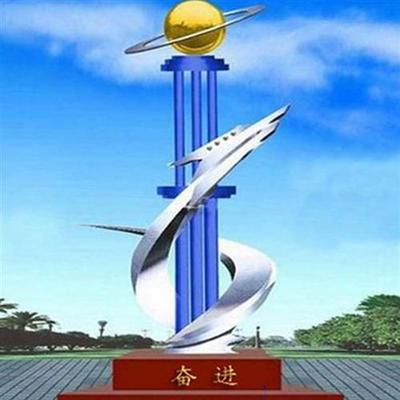 大型不锈钢校园文化雕塑定制镜面腾飞广场学校书本白钢城市景观