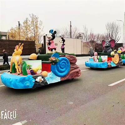 巡游花车大型花灯工艺彩灯彩船厂家制作中秋国庆节日巡游花车