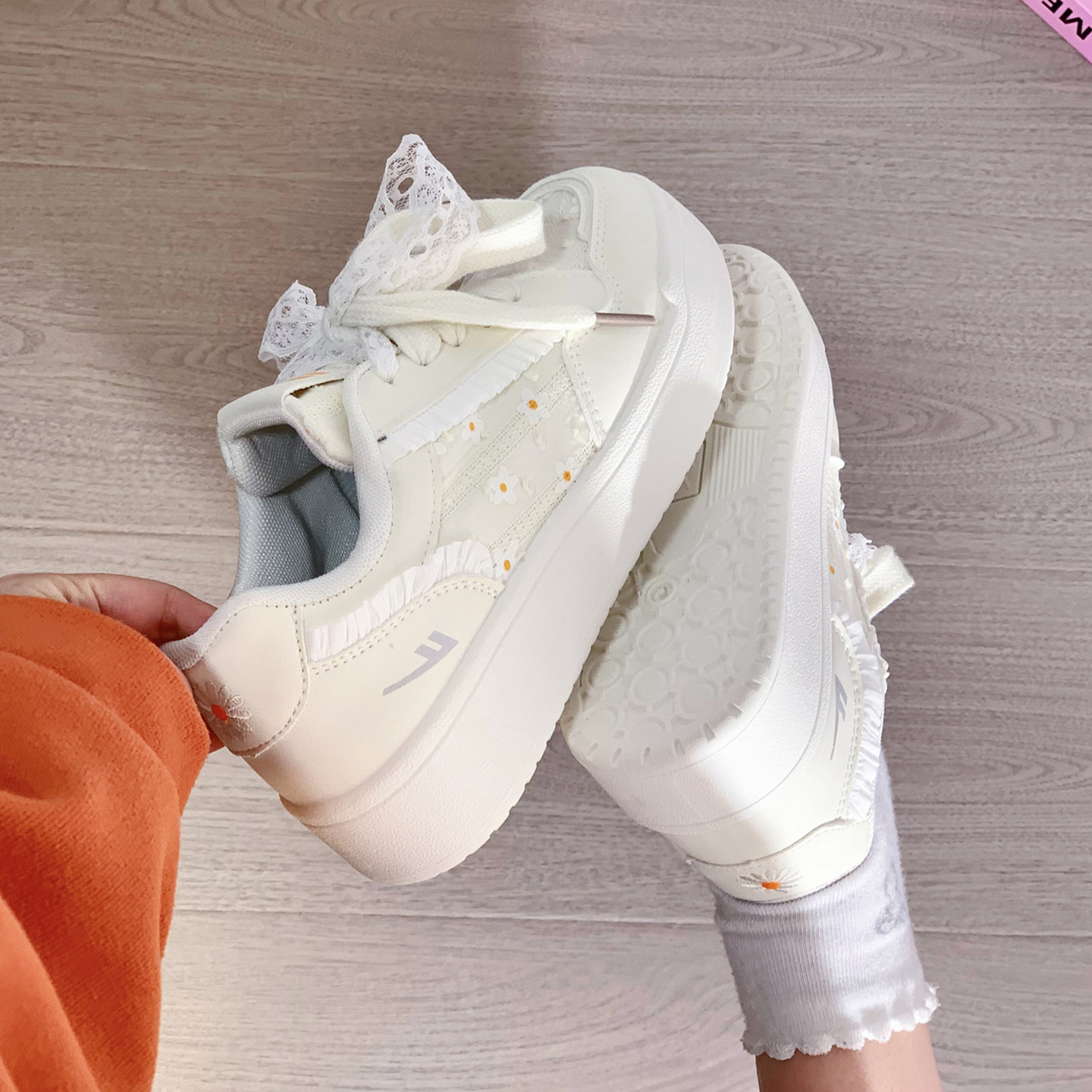 回力小菊厚底小白鞋女2026春季新款百搭鞋子小众原创女鞋休闲板鞋,女鞋,休闲板鞋,淘宝优惠券,粉丝福利购,淘宝优惠卷