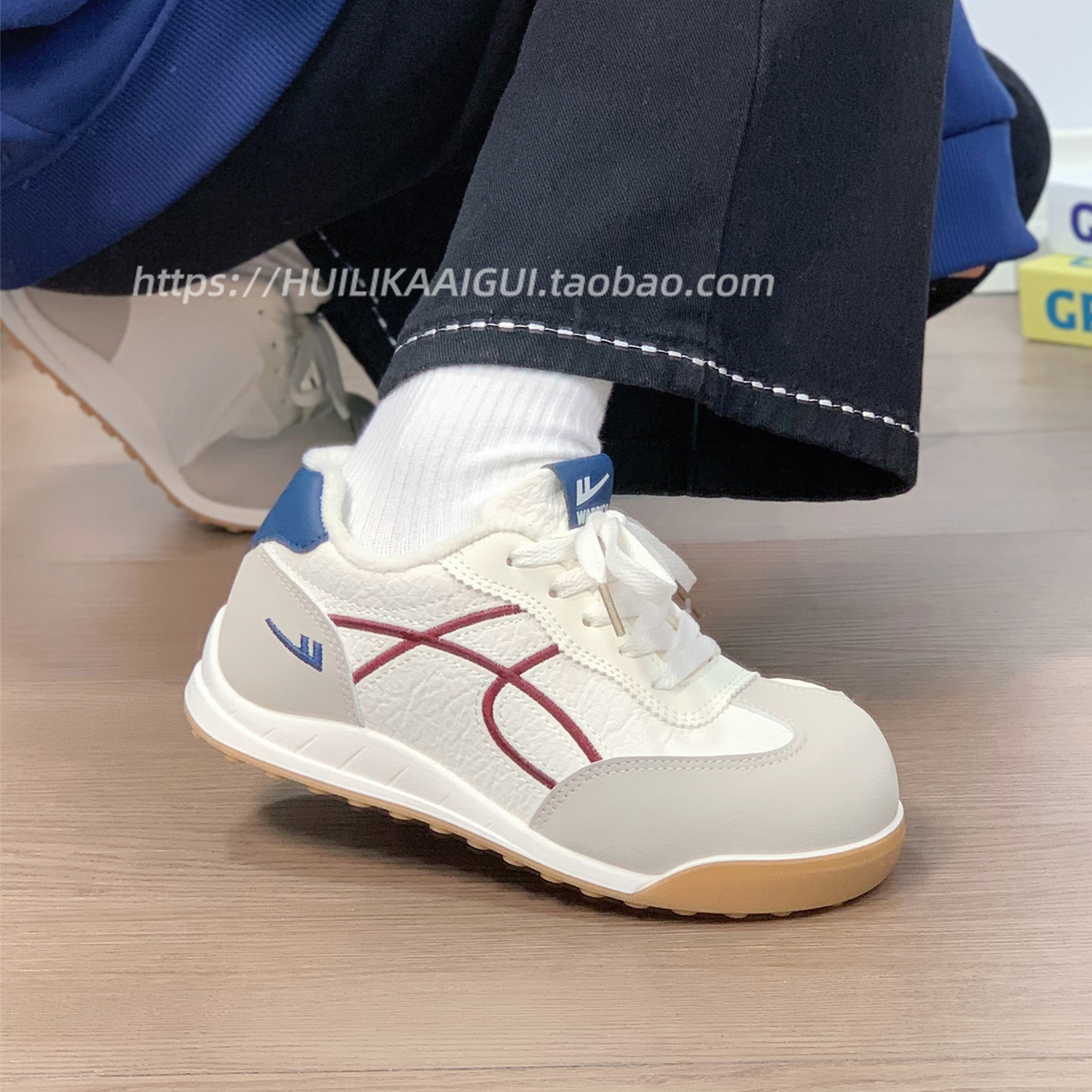 回力加绒德训鞋女冬季新款棉鞋