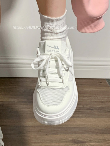 回力可爱鬼网面透气厚底小白鞋女