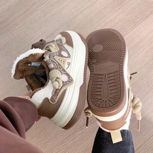 回力加绒美拉德棉鞋女2025年冬季