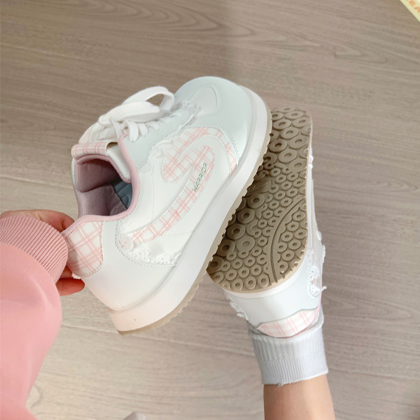 回力粉色少女德训鞋女2026春季新款百搭小白鞋休闲轻便阿甘运动鞋,女鞋,德训鞋,淘宝优惠券,粉丝福利购,淘宝优惠卷