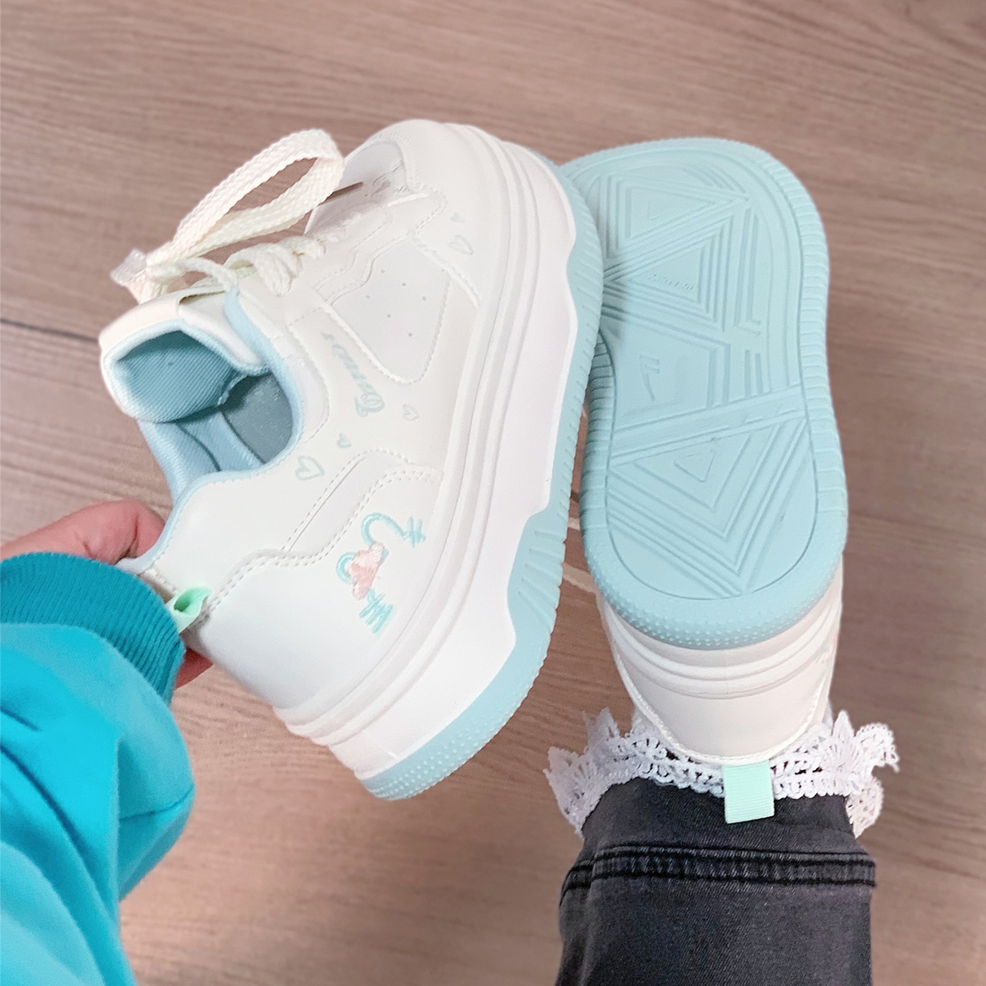 回力厚底原创kt猫小白鞋女新款