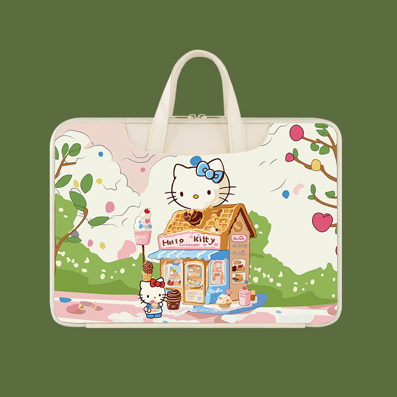 哥森顿数码卡通Kitty猫笔记本电脑包手提适用于macbook15点6寸air13.3女14英寸内胆包保护套游戏本Y7000