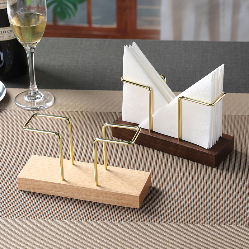 胡桃木榉木实木桌面立式纸巾架子