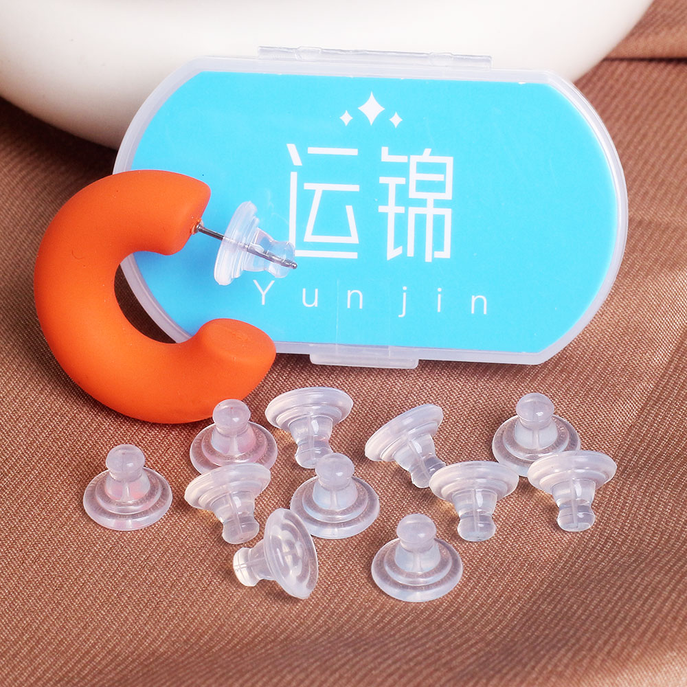 耳饰提拉器 支撑耳堵加厚飞碟耳钉固定器硅胶耳迫堵头 飞盘耳后塞