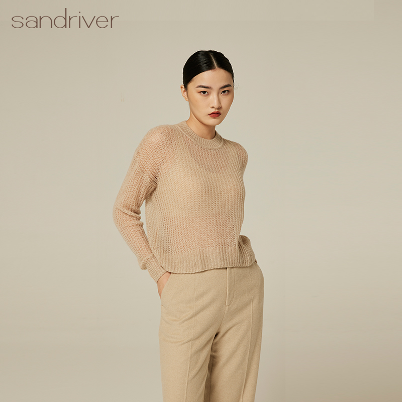 sandriver羊绒桑蚕丝女式上衣 SJS94W098K 女装/女士精品 羊绒衫 原图主图