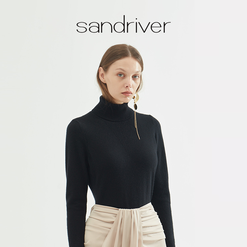 sandriver高端原创山羊绒打底衫