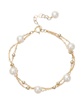 女淡水珍珠双层满天星手链