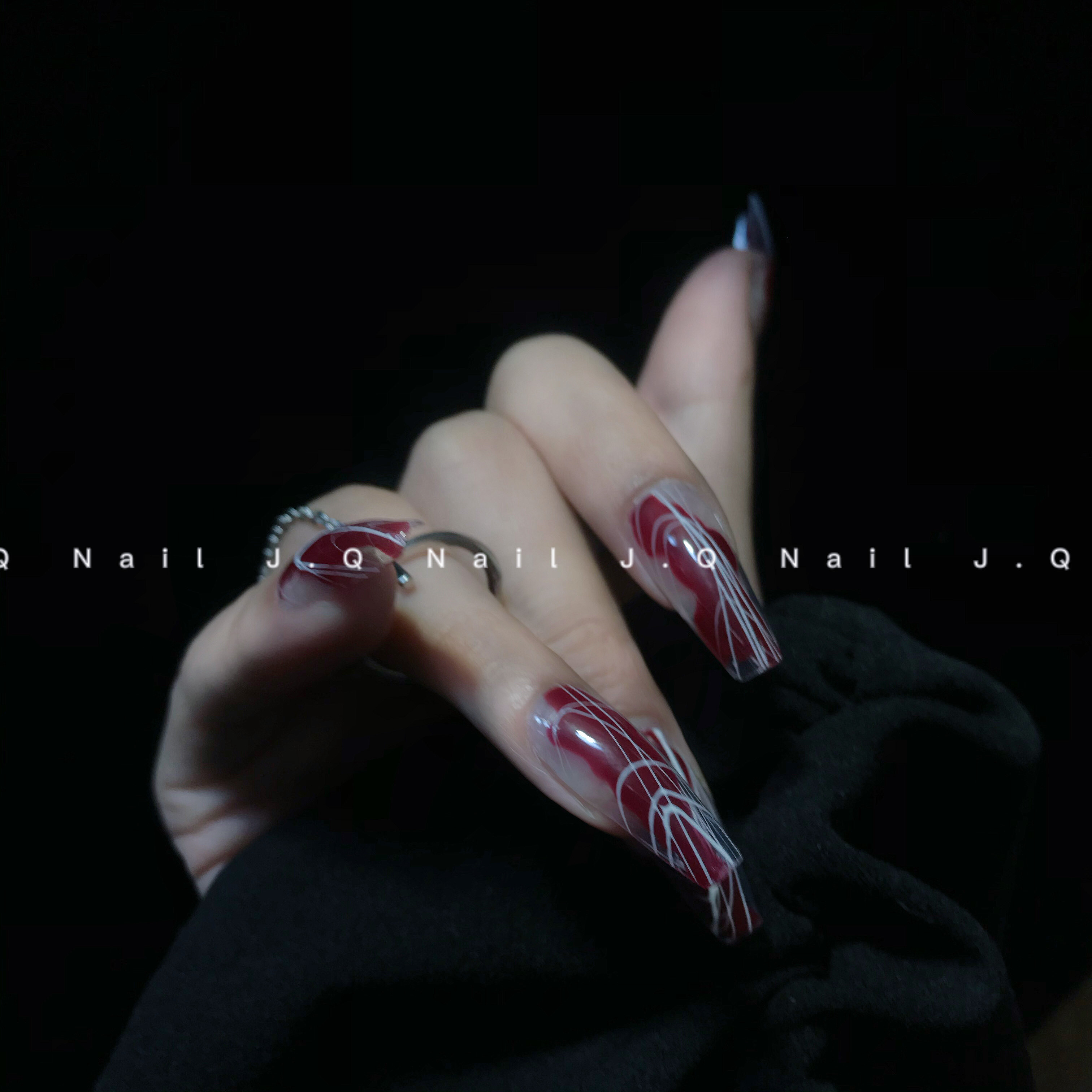 JQ.NAIL【血腥·玛丽】手工定制不规则指甲贴片可拆卸美甲穿戴甲