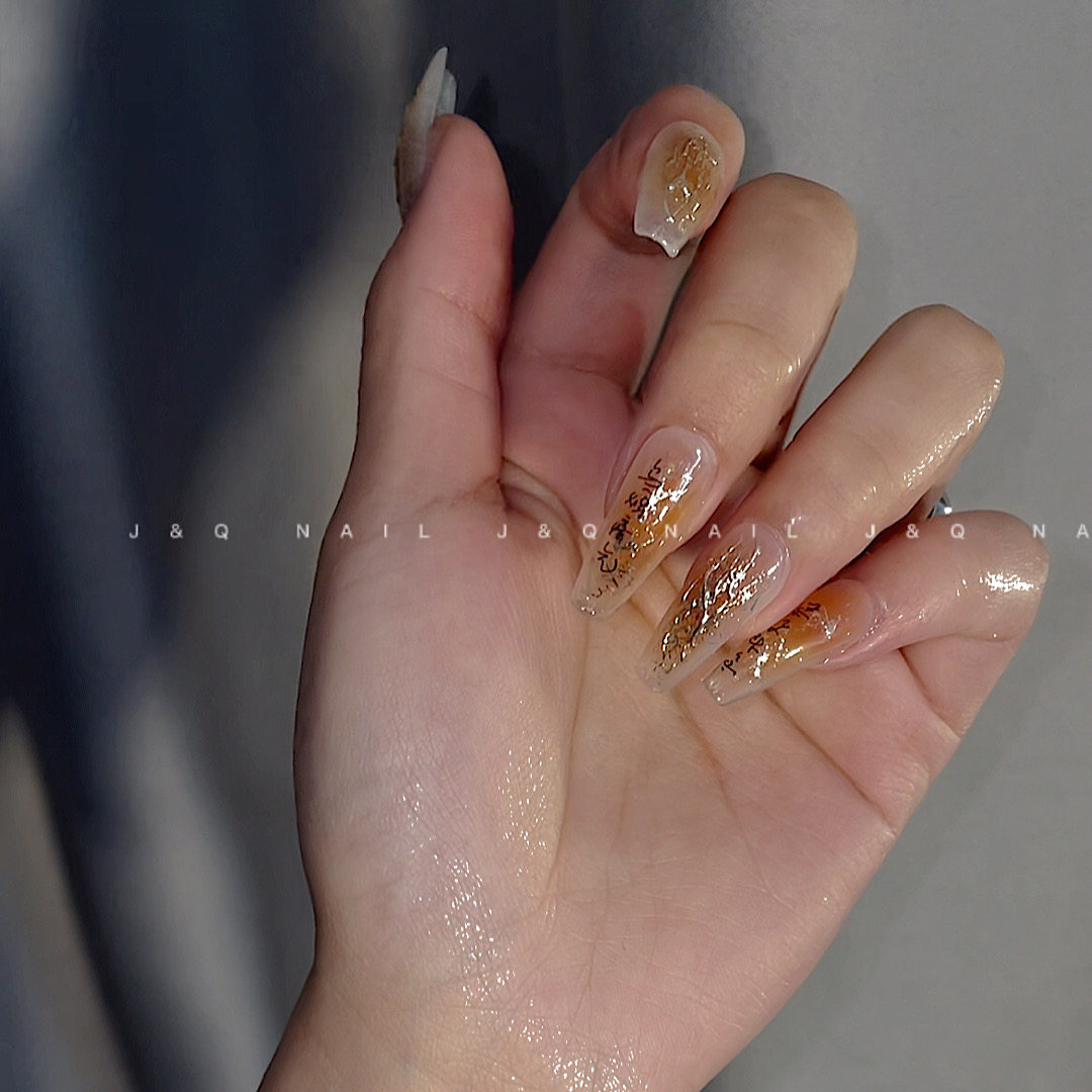 nail【枫】手工定制古风晕染国风指甲贴片可拆卸美甲穿戴甲