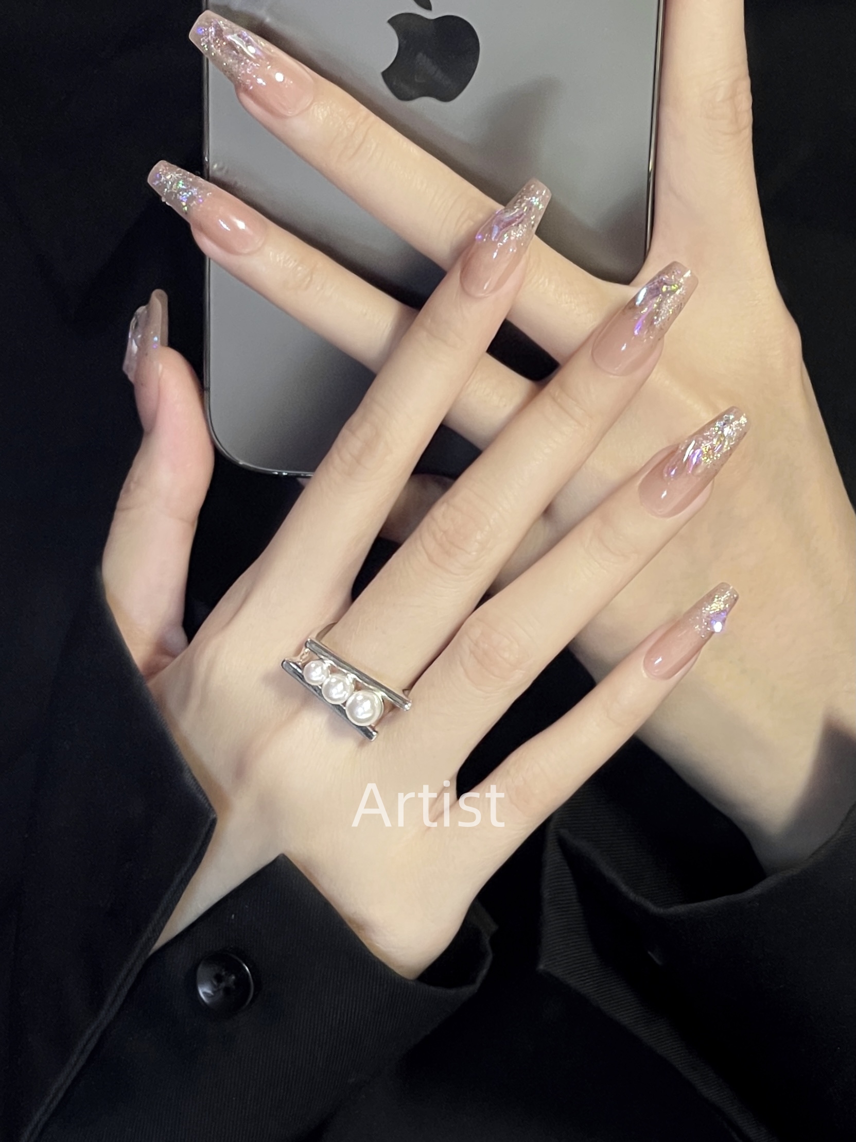 高级感珍珠戒指女ins新款