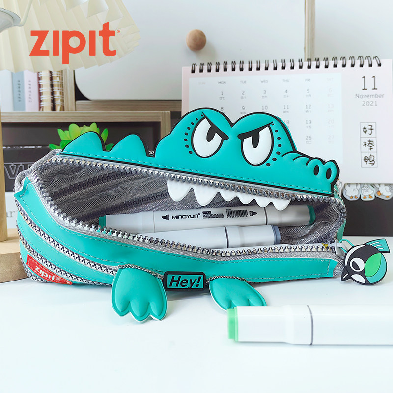ZIPIT经典大金牙怪兽一根拉链笔袋创意学生文具怪兽搞怪笔盒超大容量流行儿童透明小学生黑色文具盒儿童礼物,文具电教/文化用品/商务用品,笔袋,淘宝优惠券,粉丝福利购,淘宝优惠卷