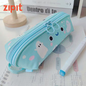 ZIPIT软包卡哇伊日系笔袋小学生铅笔袋小清新大容量少女心简约可爱韩版 文具盒文具袋个性