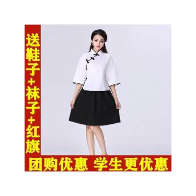 民国风女装套装学生装伴娘五四青年装中山装班服舞台合唱表演服装