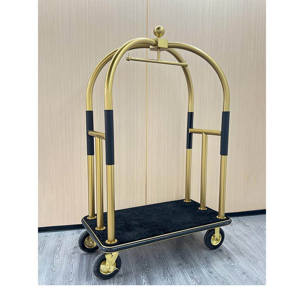 超五星级酒店行李车大堂礼宾手推行李散客箱包车婚纱挂衣车超静音