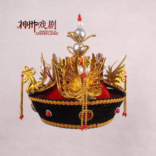 影视古装皇后帽子凤冠皇帝皇后帽珍珠华丽 清朝太后帽孝庄太后