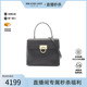 中古Ferragamo菲拉格慕女包A级95新2WAY两用款 牛皮手提包黑色正品