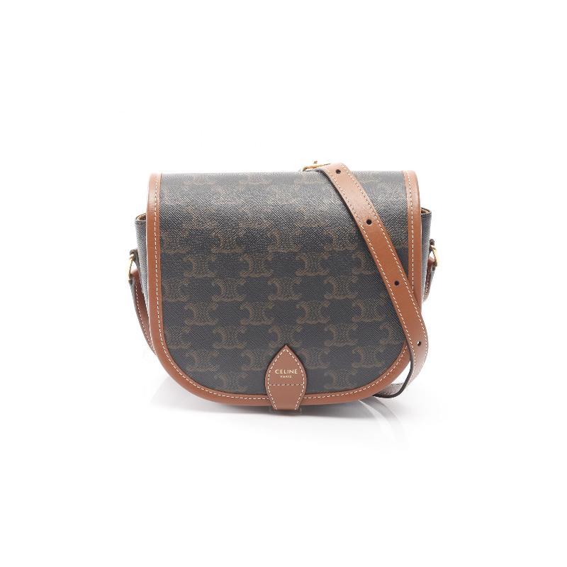 中古Celine赛琳女包A级95新Triomphe凯旋门老花斜挎包BRANDOFF