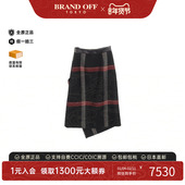 中古Hermes爱马仕女A级95新skirt裙子羊毛裙子黑色经典 BRANDOFF