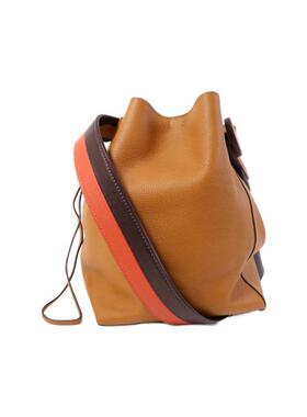 中古Hermes爱马仕女包B级9新shoulder bag斜挎包牛皮单肩包棕色