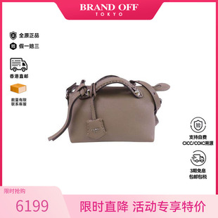 bag斜挎包牛皮斜挎包灰色HK 中古Fendi芬迪女包B级9新shoulder