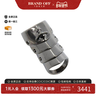 中古Vivienne Westwood薇薇安男S级99新ring戒指925银戒指黑色