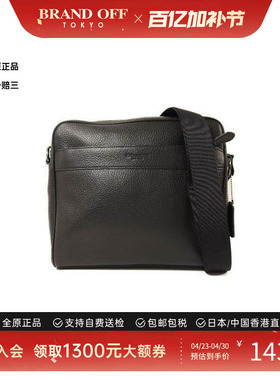 中古Coach蔻驰男包A级95新Camera Bag相机包牛皮斜挎包黑色正品